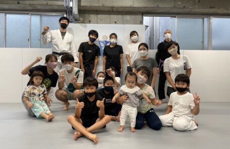 親子柔術体験　集合写真