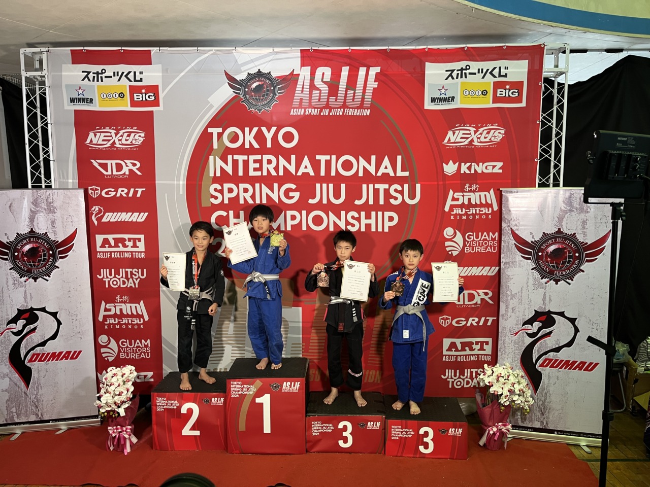 CAVE BJJ 柔術 大会入賞者　キッズ